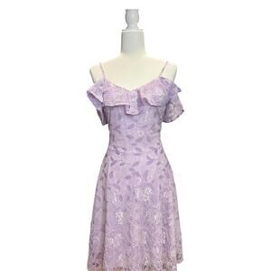 Romantic Purple Dress Women’s Size M Cottagecore Fairy Feminine Flowing Dress